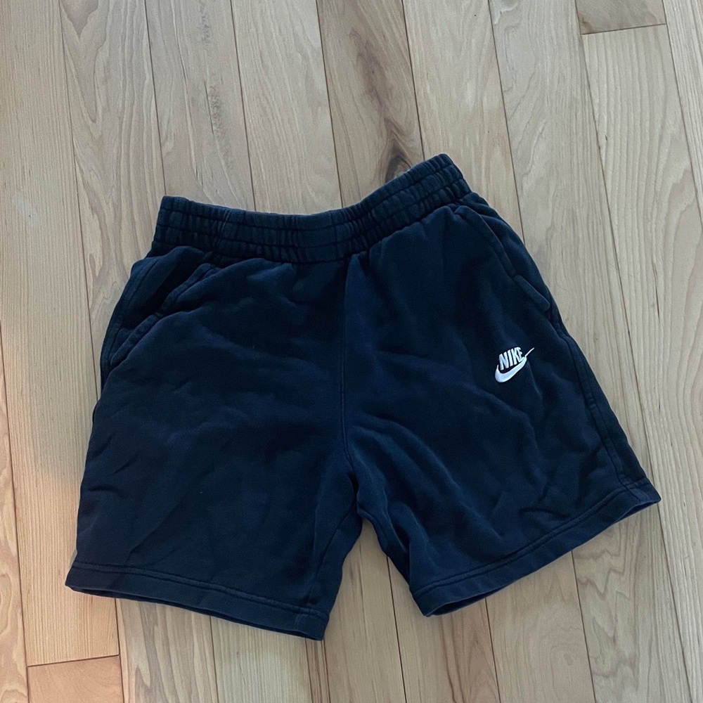 Nike Black Shorts with White Swoosh Logo
